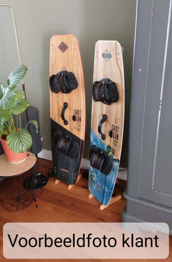 Kiteboard/wakeboardrack massief teakhout - Naturel MEDIUM. - Afbeelding 3