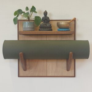 Yogarack naturel eiken en teak. YR2451