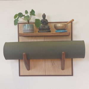 Yogarack naturel eiken en teak. YR2452
