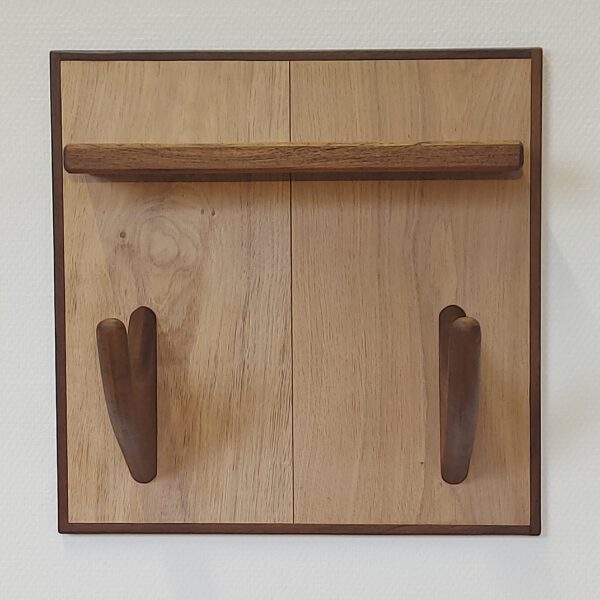 Yogarack naturel eiken en teak. YR2453 - Afbeelding 2