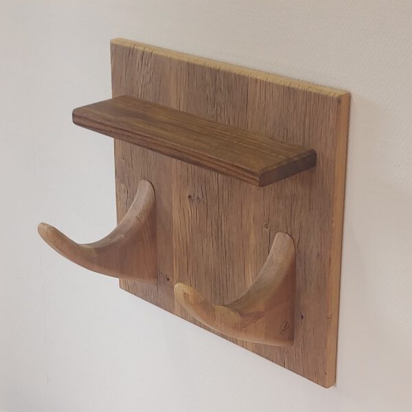 Yogarack naturel eiken en notenhout. YR24512 - Afbeelding 3