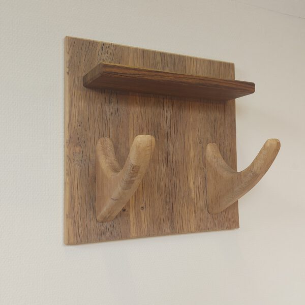 Yogarack naturel eiken en notenhout. YR24512 - Afbeelding 2