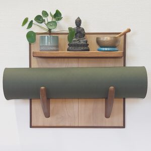 Yogarack naturel eiken en teak. YR2454