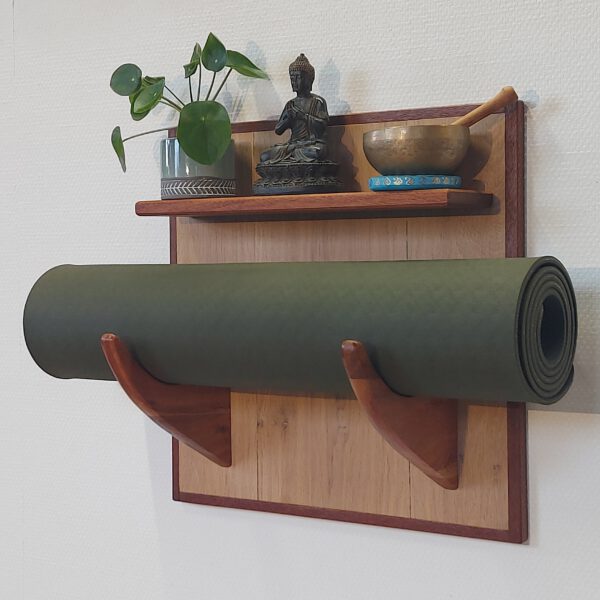 Yogarack naturel eiken, teak en slangenhout. YR2456 - Afbeelding 7
