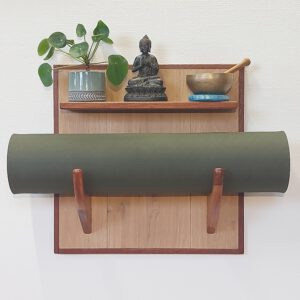 Yogarack naturel eiken, teak en slangenhout. YR2456