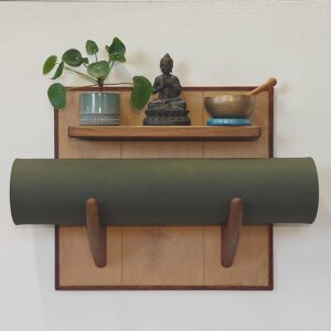 Yogarack naturel eiken en teak. YR2457