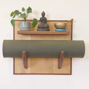 Yogarack naturel eiken en teak. YR2458