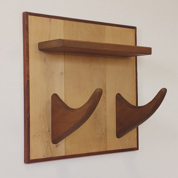 Yogarack naturel eiken en teak. YR2458 - Afbeelding 4