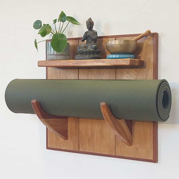 Yogarack naturel eiken, teak en slangenhout. YR2459 - Afbeelding 7