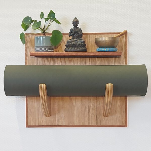 Yogarack naturel eiken en hardhout. YR2460