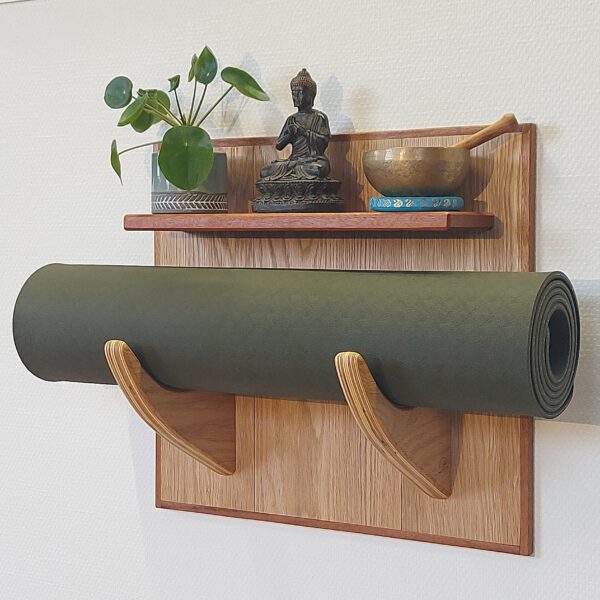 Yogarack naturel eiken en hardhout. YR2460 - Afbeelding 6