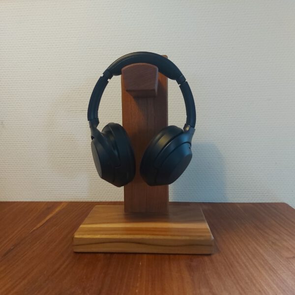 Hoofdtelefoonstandaard van teak en mahonie. - Afbeelding 27