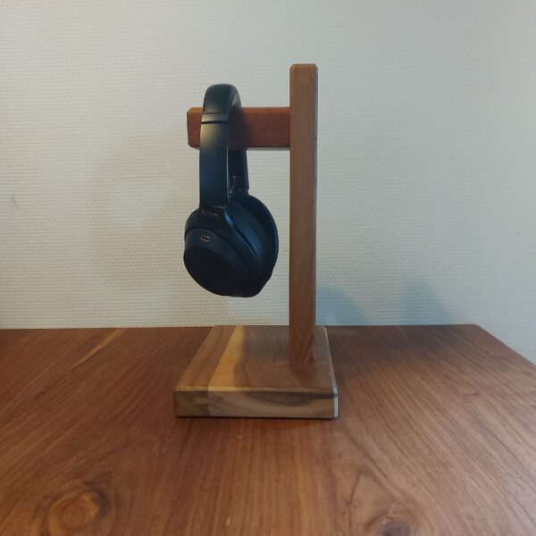 Hoofdtelefoonstandaard van teak en mahonie. - Afbeelding 26