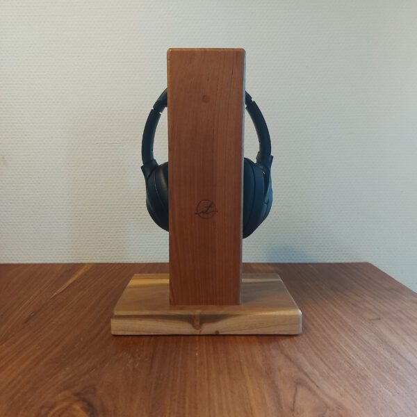 Hoofdtelefoonstandaard van teak en mahonie. - Afbeelding 25