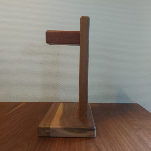 Hoofdtelefoonstandaard van teak en mahonie. - Afbeelding 23