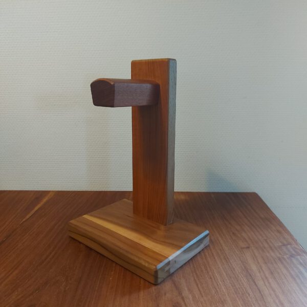 Hoofdtelefoonstandaard van teak en mahonie. - Afbeelding 22