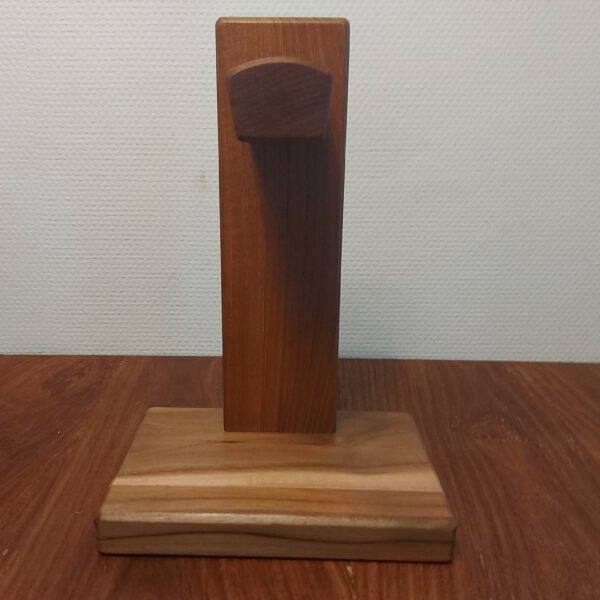 Hoofdtelefoonstandaard van teak en mahonie. - Afbeelding 8