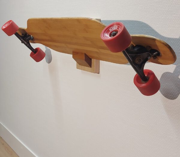 Boardrack wand - teak - eiken 65°.