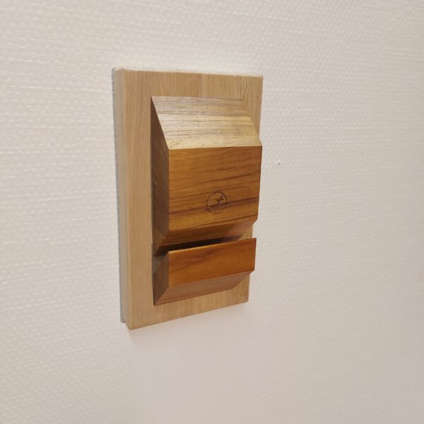 Boardrack wand - teak - eiken 65°. - Afbeelding 7