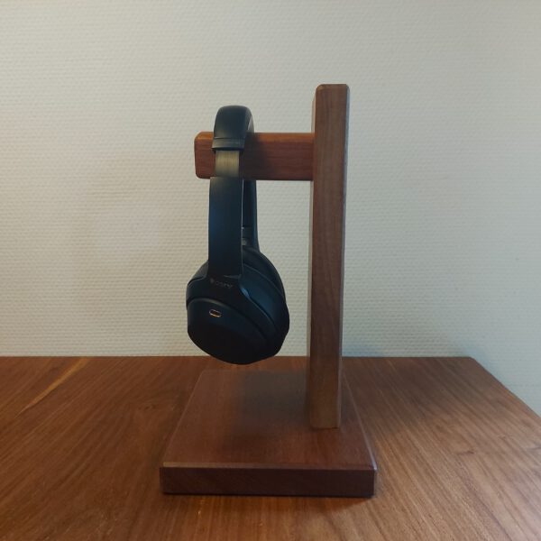 Hoofdtelefoonstandaard van teak, palissander en mahonie. - Afbeelding 11