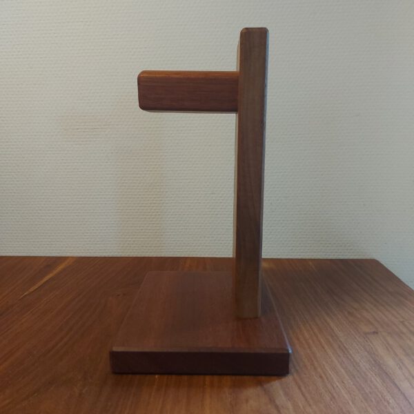 Hoofdtelefoonstandaard van teak, palissander en mahonie. - Afbeelding 8