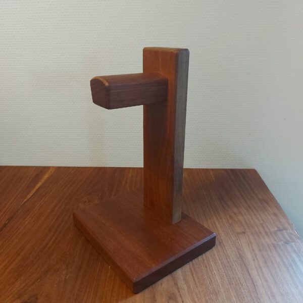 Hoofdtelefoonstandaard van teak, palissander en mahonie. - Afbeelding 7