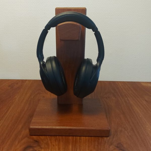 Hoofdtelefoonstandaard van teak, palissander en mahonie. - Afbeelding 5