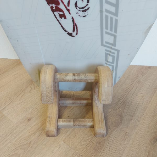 Kiteboard/wakeboardrack massief eikenhout - kleurolie wit MEDIUM. - Afbeelding 7