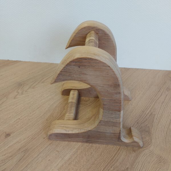 Kiteboard/wakeboardrack massief eikenhout - kleurolie wit MEDIUM. - Afbeelding 9