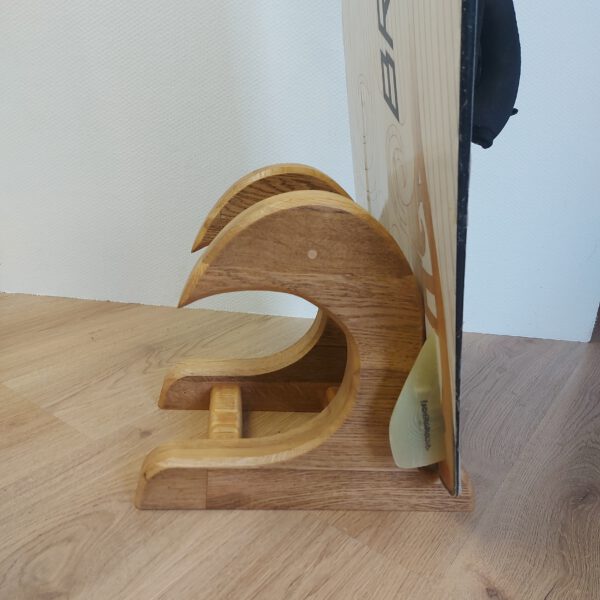 Kiteboard/wakeboardrack massief eikenhout - naturel danish-oil LARGE. - Afbeelding 2
