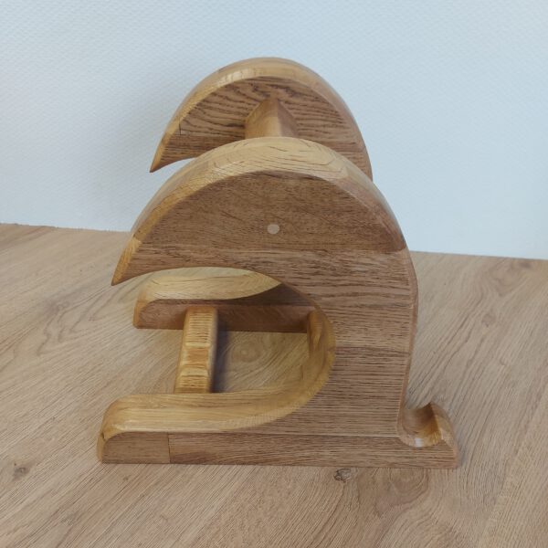 Kiteboard/wakeboardrack massief eikenhout - naturel danish-oil LARGE. - Afbeelding 6