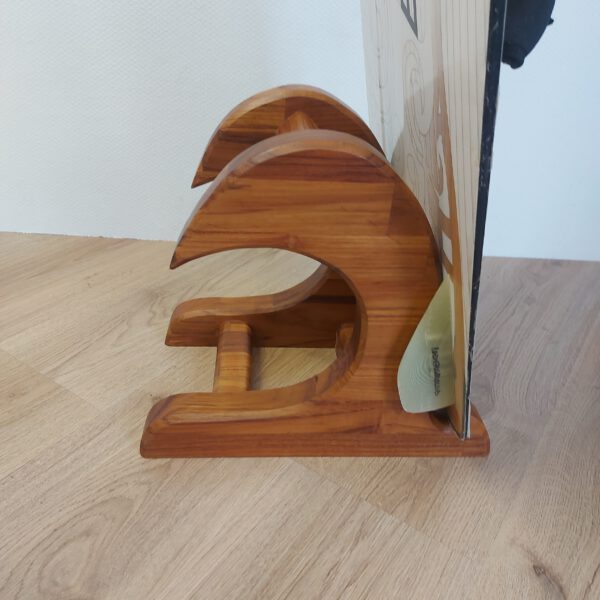 Kiteboard/wakeboardrack massief teakhout - naturel LARGE. - Afbeelding 2
