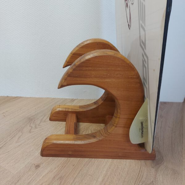 Kiteboard/wakeboardrack massief teakhout - naturel LARGE. - Afbeelding 2