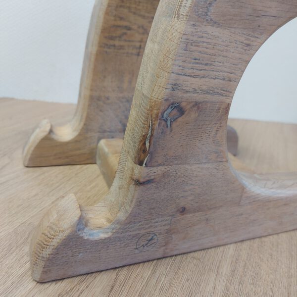 Kiteboard/wakeboardrack massief eikenhout - kleurolie wit LARGE. - Afbeelding 12